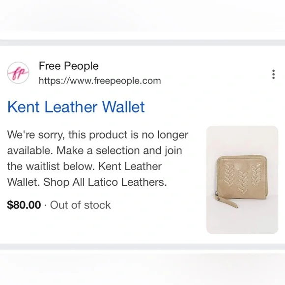 NWT Free People Latico 3108 Kent Leather Wallet in Olive